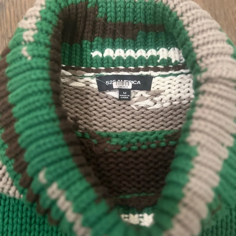 525 America Camo Chunky Knit Turtleneck Sweater - Picture 4 of 7